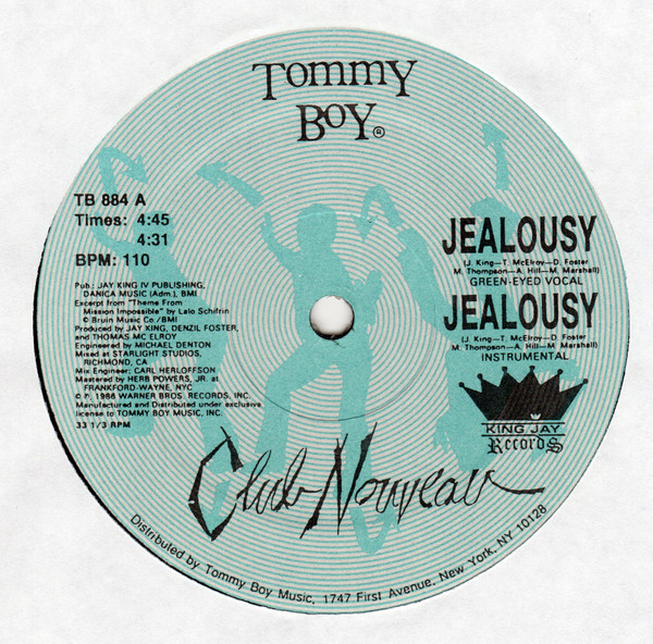 Club Nouveau - Jealousy | Tommy Boy (TB 884) - 3