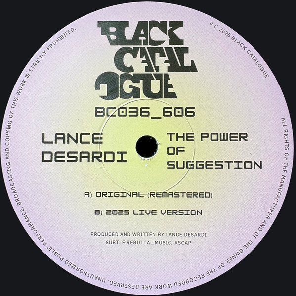 Lance DeSardi - The Power Of Suggestion | Black Catalogue (BC036_606) - main Lance DeSardi - The Power Of Suggestion | Black Catalogue (BC036_606) - main