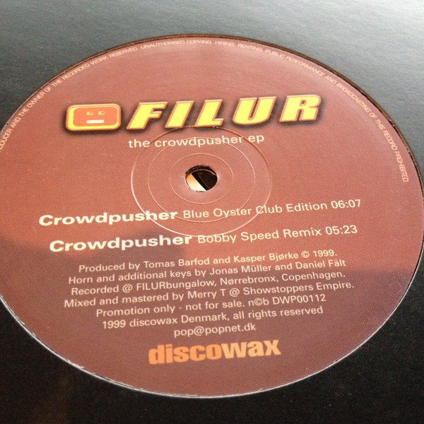 Filur - The Crowdpusher EP | disco:wax (DWP00112) - 2 Filur - The Crowdpusher EP | disco:wax (DWP00112) - 2