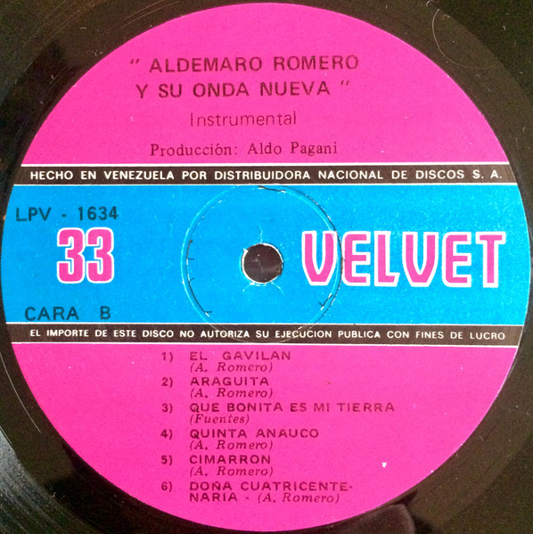 Aldemaro Romero Y Su Onda Nueva - Instrumental | Velvet (LPV-1634) - 4