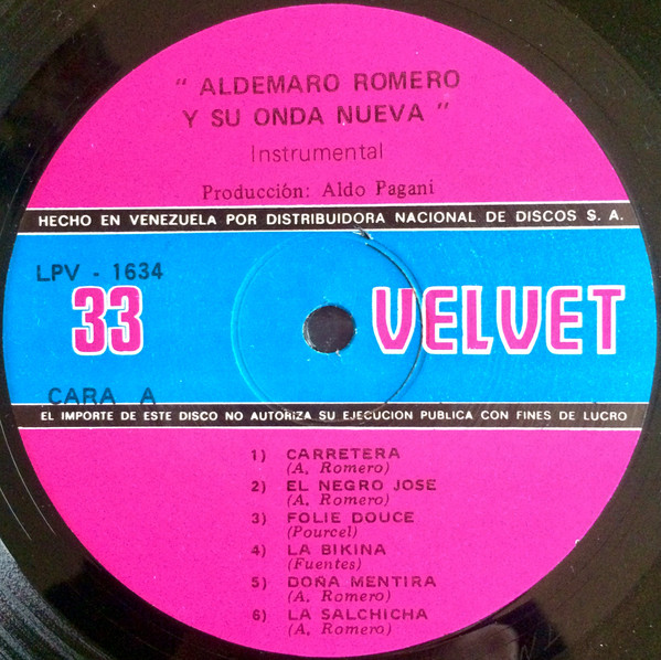 Aldemaro Romero Y Su Onda Nueva - Instrumental | Velvet (LPV-1634) - 3