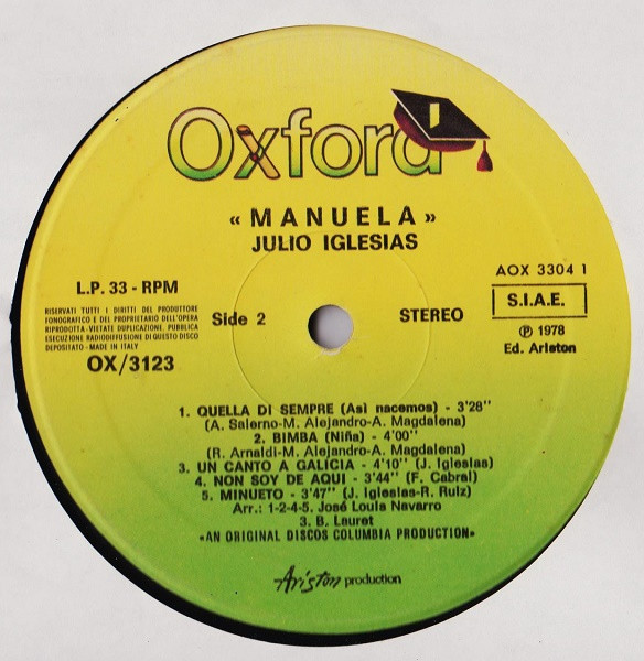 Julio Iglesias - Special | Oxford (AOX/3304) - 4 Julio Iglesias - Special | Oxford (AOX/3304) - 4