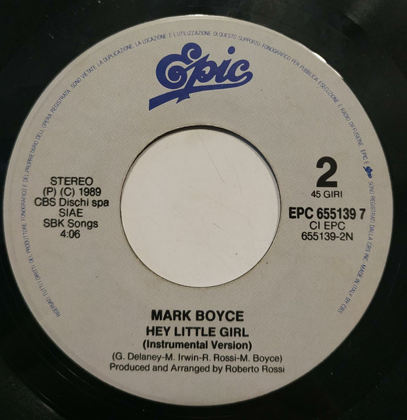 Mark Boyce - Hey little Girl | Epic (EPC6551397) - 4