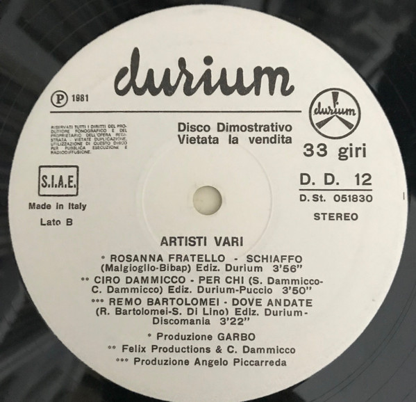 Various - Untitled | Durium (D. D. 12) - main Various - Untitled | Durium (D. D. 12) - main