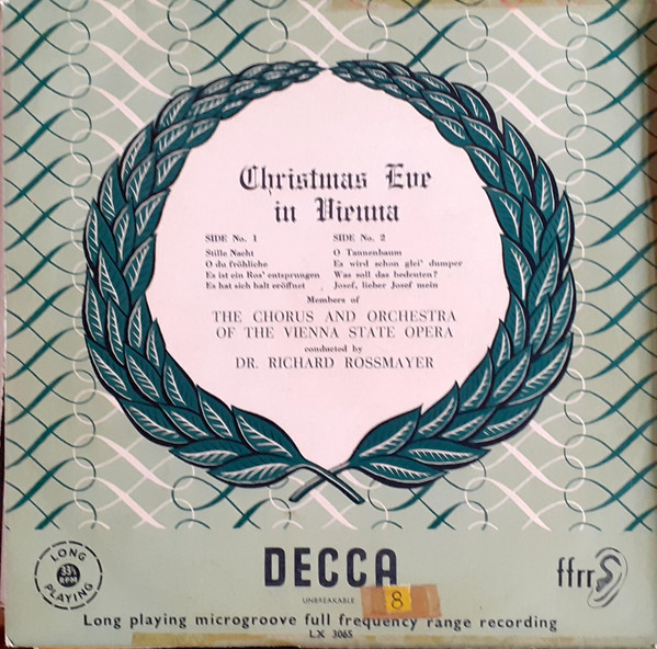 Wiener Staatsopernchor & Orchester Der Wiener Staatsoper , Richard Rossmayer - Christmas Eve In Vienna | Decca (LX 3065) - main