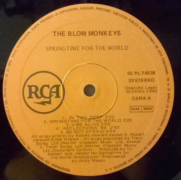 The Blow Monkeys - Springtime For The World | RCA (PL 74539) - 3
