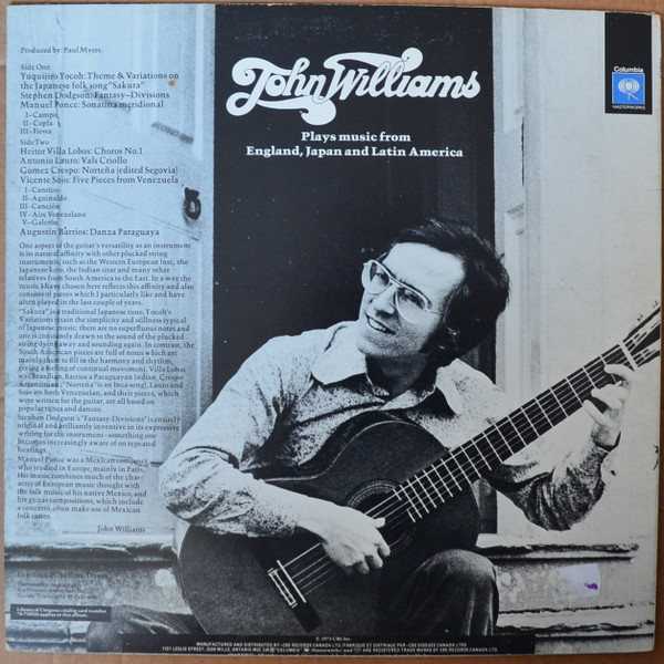 John Williams - Music From England Japan Brazil Venezuela Argentina And Mexico | Columbia Masterworks (M 35123) - 2 John Williams - Music From England Japan Brazil Venezuela Argentina And Mexico | Columbia Masterworks (M 35123) - 2