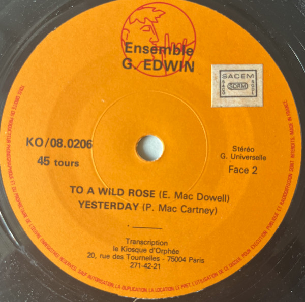 Ensemble Gerard Edwin - Ensemble G. Edwin | Le Kiosque d'Orphée (KO/08.0206) - 4 Ensemble Gerard Edwin - Ensemble G. Edwin | Le Kiosque d'Orphée (KO/08.0206) - 4