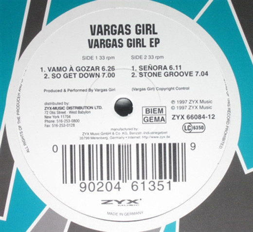 Vargas Girl - Vargas Girl EP | ZYX Music (ZYX 66084-12) - main