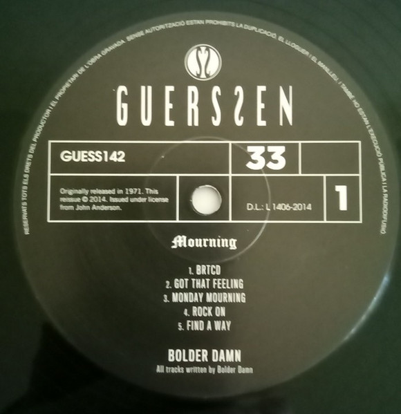 Bolder Damn - Mourning | Guerssen (GUESS142) - 3