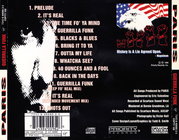 Paris - Guerrilla Funk | Virgin (7243 8 40095 2 6) - 2 Paris - Guerrilla Funk | Virgin (7243 8 40095 2 6) - 2