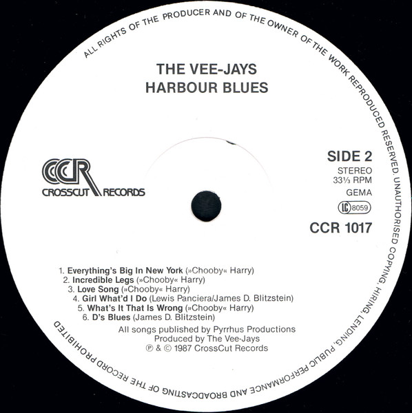 The Vee-Jays - Harbour Blues | Crosscut Records (CCR 1017) - 4 The Vee-Jays - Harbour Blues | Crosscut Records (CCR 1017) - 4