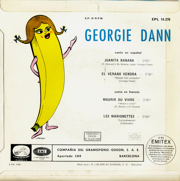 Georgie Dann - Juanita Banana | La Voz De Su Amo (EPL 14.278) - 2