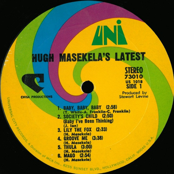 Hugh Masekela - Hugh Masekela's Latest | UNI Records (73010) - 3