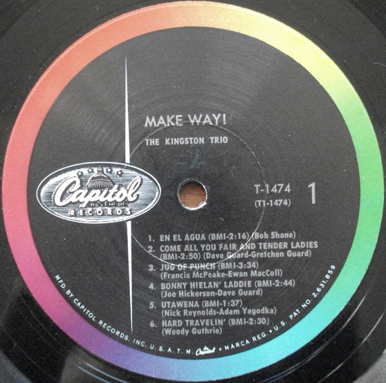 Kingston Trio - Make Way! | Capitol Records (T1474) - 3