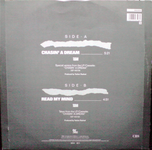 Tashan - Chasin' A Dream | Def Jam Recordings (650359 6) - 2 Tashan - Chasin' A Dream | Def Jam Recordings (650359 6) - 2