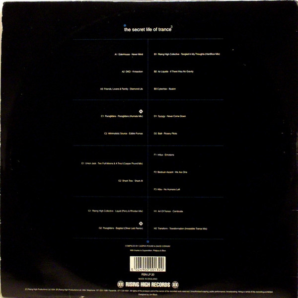 Various - The Secret Life Of Trance III | Rising High Records (RSN LP 20) - 2 Various - The Secret Life Of Trance III | Rising High Records (RSN LP 20) - 2