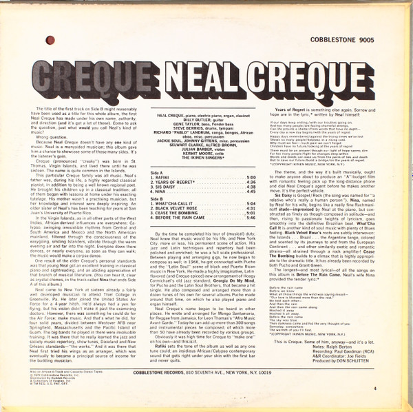 Neal Creque - Creque | Cobblestone (CST 9005) - 2