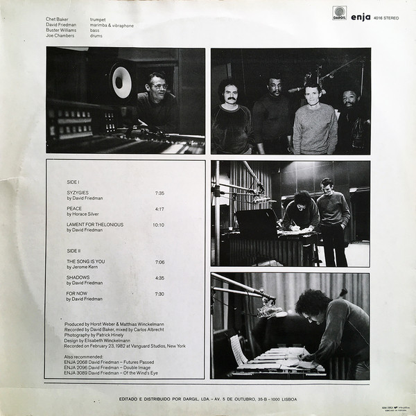 Chet Baker , David Friedman , Buster Williams , Joe Chambers - Peace | Enja Records (enja 4016) - 2