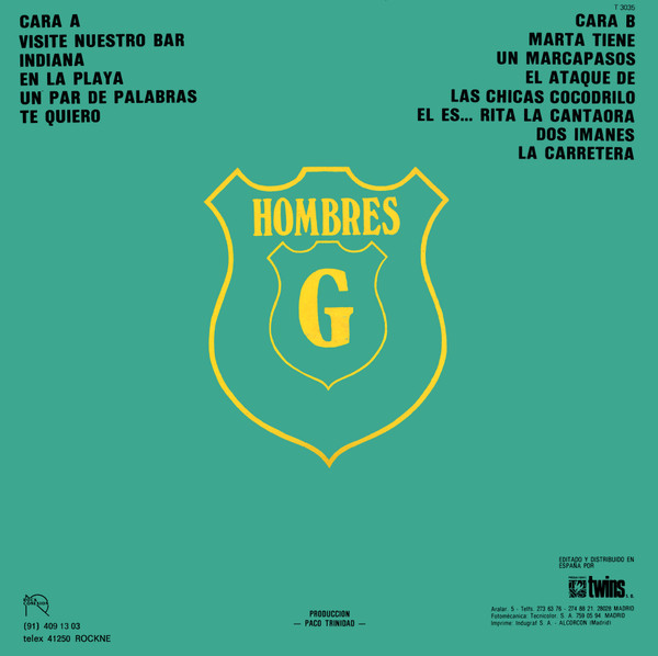Hombres G - La Cagaste... Burt Lancaster | Producciones Twins (‎T 3035) - 2