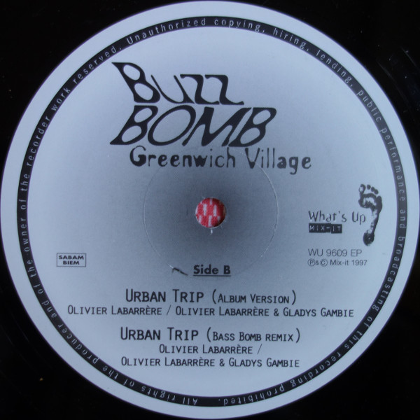 Buzz Bomb - Greenwich Village | What's Up Records (WU 9609 EP) - 4 Buzz Bomb - Greenwich Village | What's Up Records (WU 9609 EP) - 4