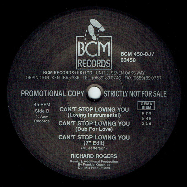 Richard Rogers - Can't Stop Loving You | BCM Records (BCM 450-DJ) - 2 Richard Rogers - Can't Stop Loving You | BCM Records (BCM 450-DJ) - 2