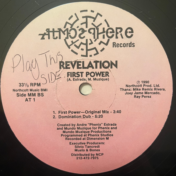 Revelation - Synth-It / First Power | Atmosphere Records (AT 1) - 2 Revelation - Synth-It / First Power | Atmosphere Records (AT 1) - 2