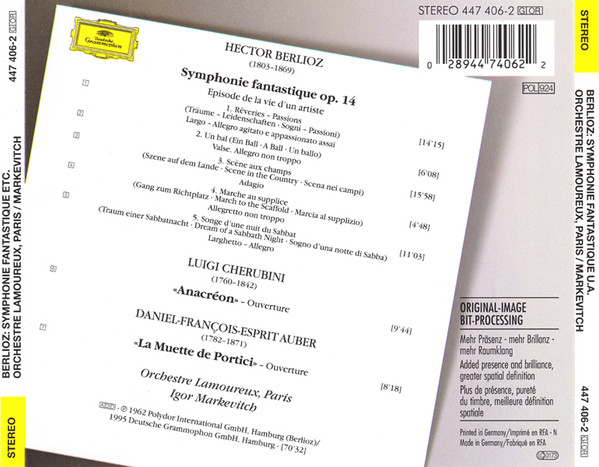 Hector Berlioz - Orchestre Des Concerts Lamoureux , Igor Markevitch - Symphonie Fantastique | Deutsche Grammophon (447 406-2) - 4 Hector Berlioz - Orchestre Des Concerts Lamoureux , Igor Markevitch - Symphonie Fantastique | Deutsche Grammophon (447 406-2) - 4