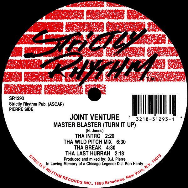 Joint Venture - Master Blaster (Turn It Up) / Somewhere In Space | Strictly Rhythm (SR1293)