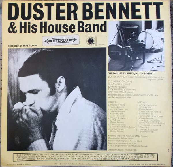 Duster Bennett - Smiling Like I'm Happy | Blue Horizon (S7-63208) - 2