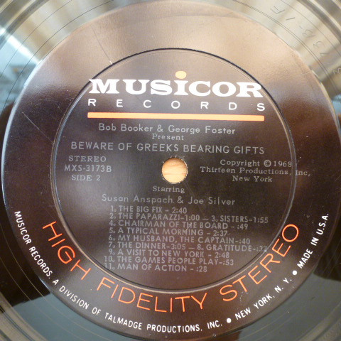 Bob Booker And George Foster - Beware Of Greeks Bearing Gifts | Musicor Records (MXS 3173) - 4
