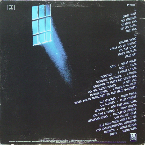 Falco - Einzelhaft | A&M Records (SP 79802) - 2 Falco - Einzelhaft | A&M Records (SP 79802) - 2