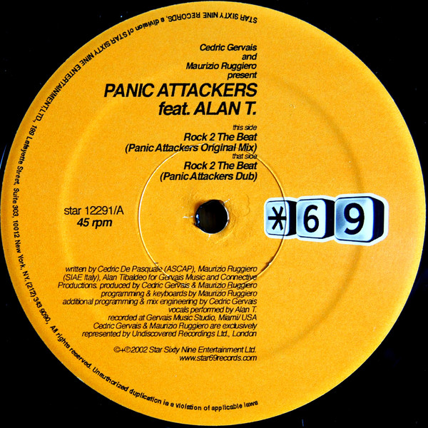 Cedric Gervais & Maurizio Ruggiero Present Panic Attackers Feat Alan T - Rock To The Beat | Star 69 Records (STAR 12291)