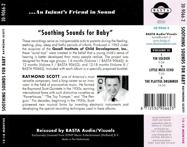 Raymond Scott - Soothing Sounds For Baby - Volume 3: 12 To 18 Months | Basta (30-9066-2) - 2 Raymond Scott - Soothing Sounds For Baby - Volume 3: 12 To 18 Months | Basta (30-9066-2) - 2