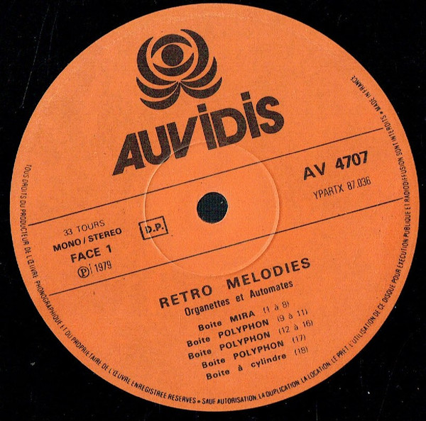 Organettes Et Automates - Retro Melodies Organettes Et Automates | Auvidis (AV 4707) - 2 Organettes Et Automates - Retro Melodies Organettes Et Automates | Auvidis (AV 4707) - 2