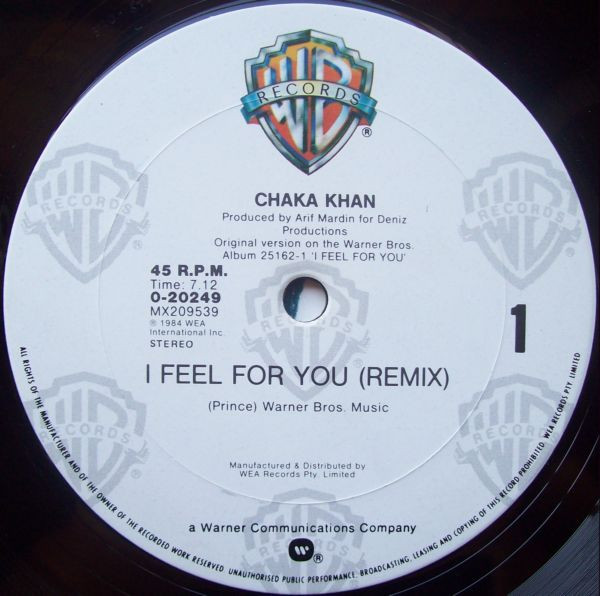 Chaka Khan - I Feel For You | Warner Bros. Records (0-20249)