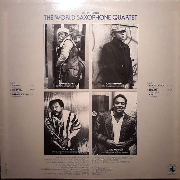 World Saxophone Quartet - Steppin' With The World Saxophone Quartet | Black Saint (BSR 0027) - 2 World Saxophone Quartet - Steppin' With The World Saxophone Quartet | Black Saint (BSR 0027) - 2