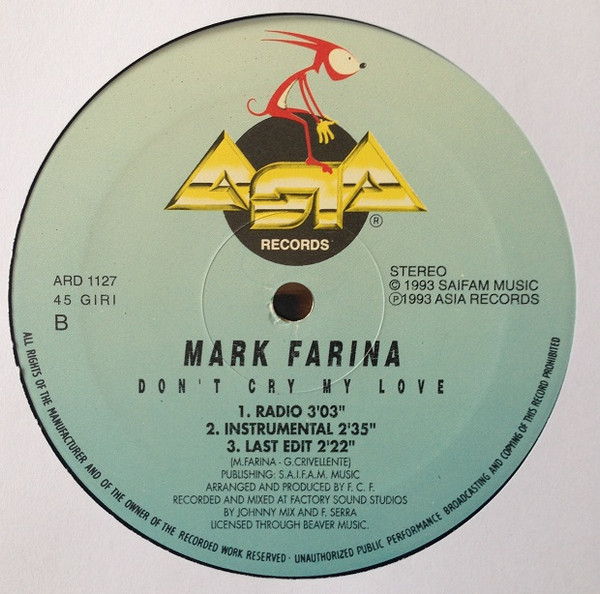 Mark Farina - Don't Cry My Love | Asia Records (ARD 1127) - 4 Mark Farina - Don't Cry My Love | Asia Records (ARD 1127) - 4