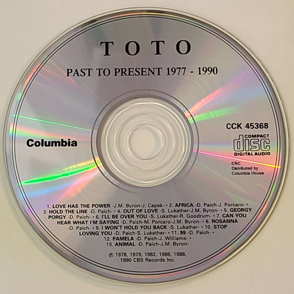 Toto - Past To Present 1977-1990 [CD] | Columbia (CCK 45368) - 4