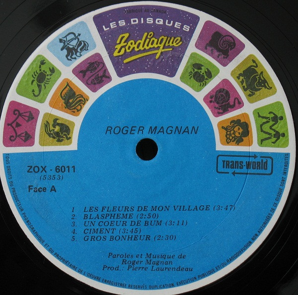Roger Magnan - Blasphème | Les Disques Zodiaque (ZOX-6011) - 3 Roger Magnan - Blasphème | Les Disques Zodiaque (ZOX-6011) - 3