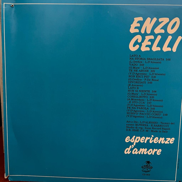 Enzo Celli - Esperienze D'Amore | Cocco Record (CD 002) - 2 Enzo Celli - Esperienze D'Amore | Cocco Record (CD 002) - 2