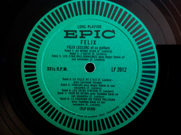 Félix Leclerc - Et Sa Guitare No. 3 | Epic (LF 2012) - 4 Félix Leclerc - Et Sa Guitare No. 3 | Epic (LF 2012) - 4