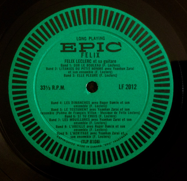 Félix Leclerc - Et Sa Guitare No. 3 | Epic (LF 2012) - 3 Félix Leclerc - Et Sa Guitare No. 3 | Epic (LF 2012) - 3