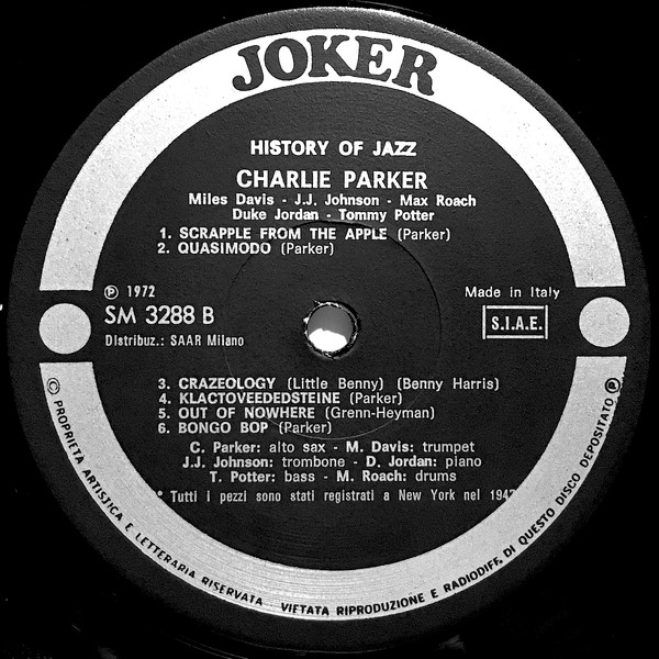 Charlie Parker - Charlie Parker | Joker (SM 3288) - 4 Charlie Parker - Charlie Parker | Joker (SM 3288) - 4