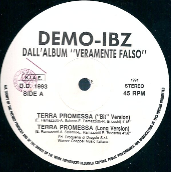 Fiorello - Terra Promessa / Donne | Free Records Independent (D.D. 1993)