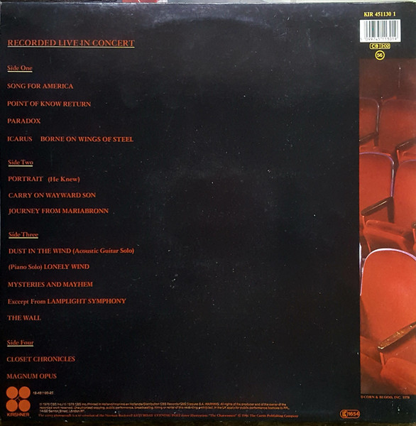 Kansas - Two For The Show | Kirshner (KIR 451130 1) - 3