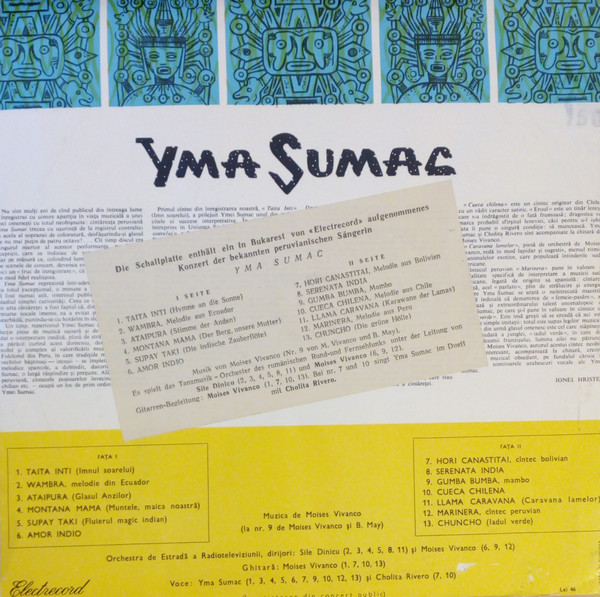 Yma Sumac - Recital | Electrecord (EDE-073) - 2