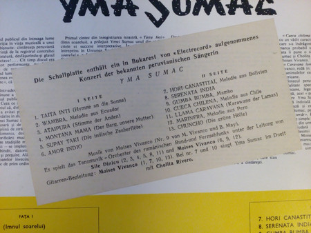 Yma Sumac - Recital | Electrecord (EDE-073) - 3