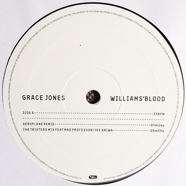 Grace Jones - Williams' Blood | Wall Of Sound (WOS042T) - 3 Grace Jones - Williams' Blood | Wall Of Sound (WOS042T) - 3