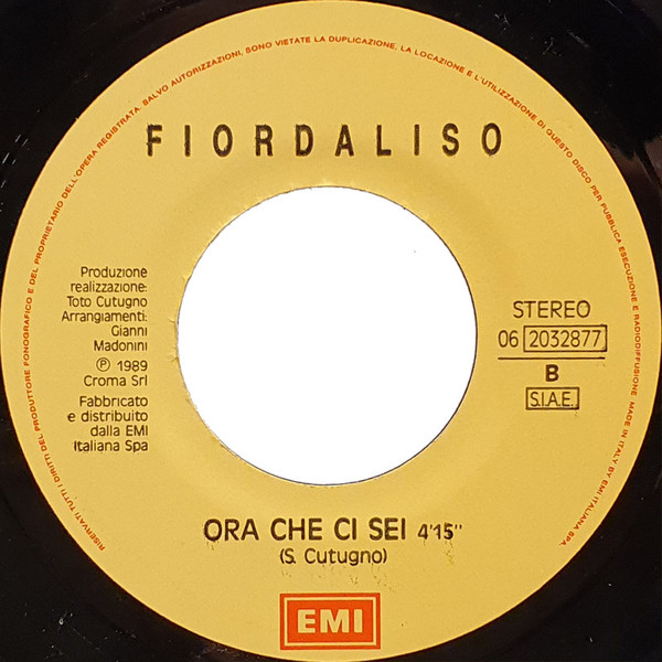 Fiordaliso - Se Non Avessi Te | EMI (06 2032877) - 4
